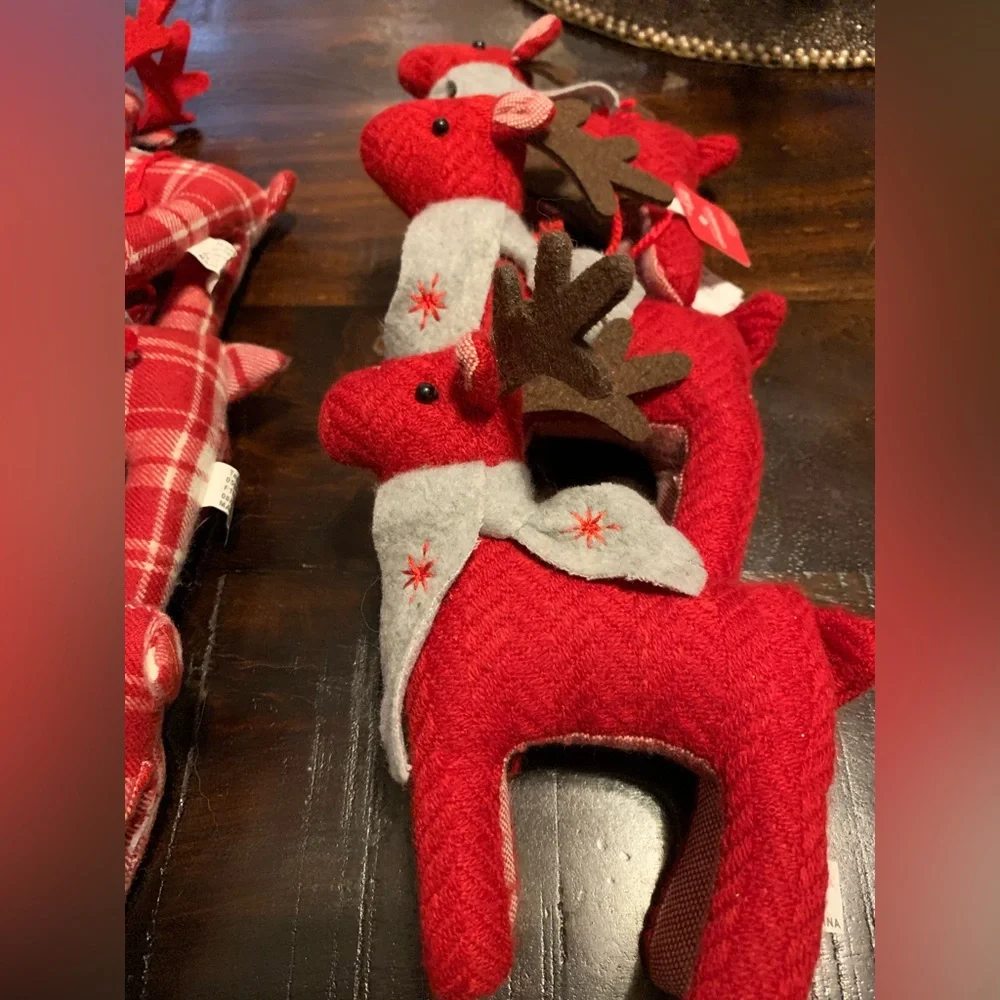 Target Holiday Deer Ornaments, Set of 9, Soft, Like New